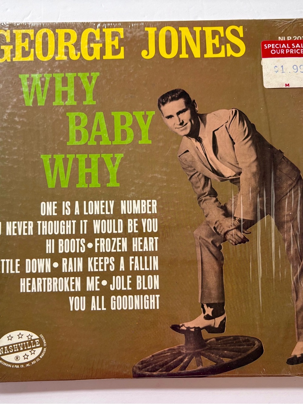 George Jones Why Baby Why 1970 Country Mono LP Nashville NLP 2035 VG+ VG